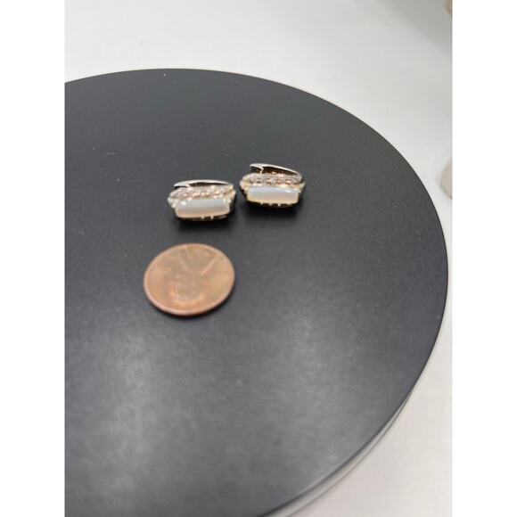 Ross Simon’s Sterling Silver Mother of Pearl Bar Pendant Necklace Earring Set - Picture 9 of 15